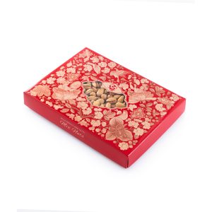 جعبه کادویی پسته اکبری رضا طرح گل و مرغ